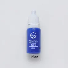 Синий цвет 2 шт. ручной вышивкой постоянный татуировка бровей пигментные чернила, бровей губ Make Up татуировки комплект пигмент