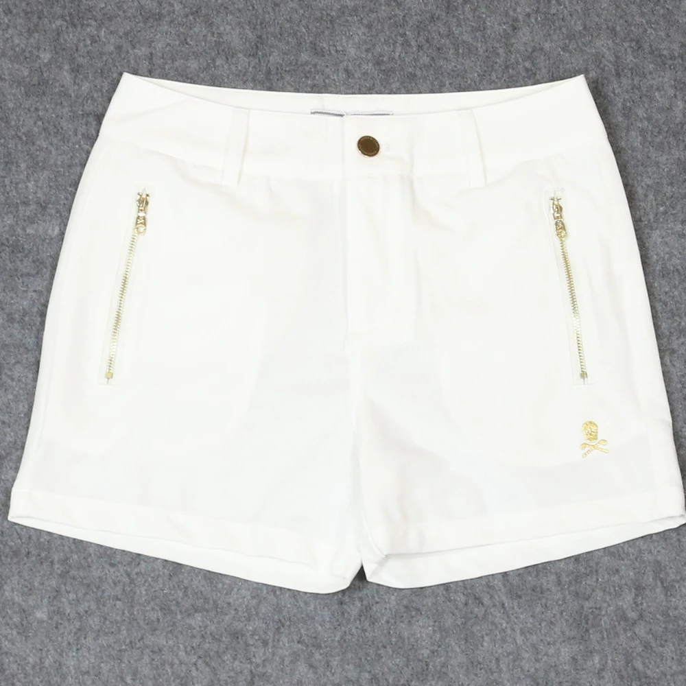 

Ladies Skull Golf Shorts Mark Lona Sport Clothes Quick Dry Lady Skirt Zipper Golf Shorts For Women