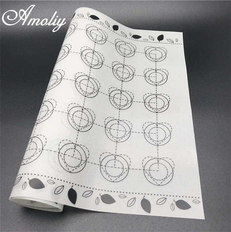 Aomily 40*30 см силиконовый коврик для теста посуда выпечки макарон 35 кругов духовка