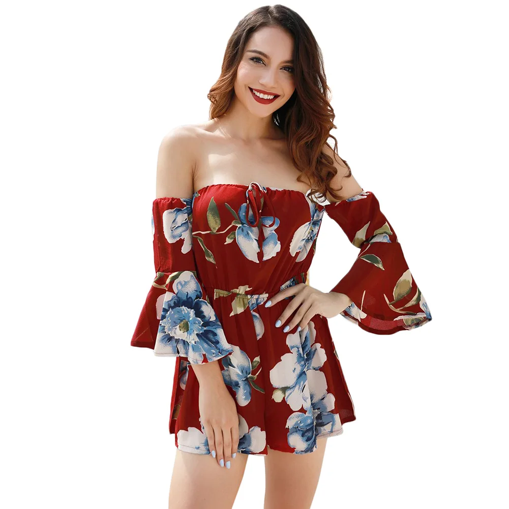Aliexpress.com : Buy Womens Flare Long Sleeve Playsuits