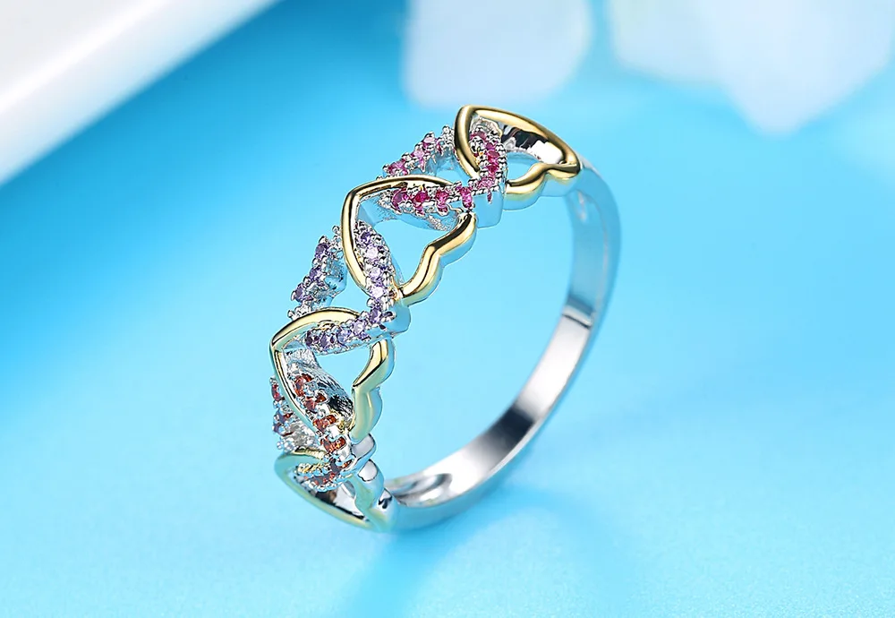 Colorful Heart-shaped Ring 3