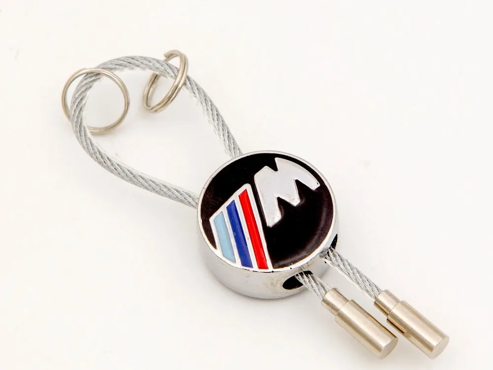high quality wire leather metal car Key chain rings For BMW keychain Metal Car Logo Keyrings