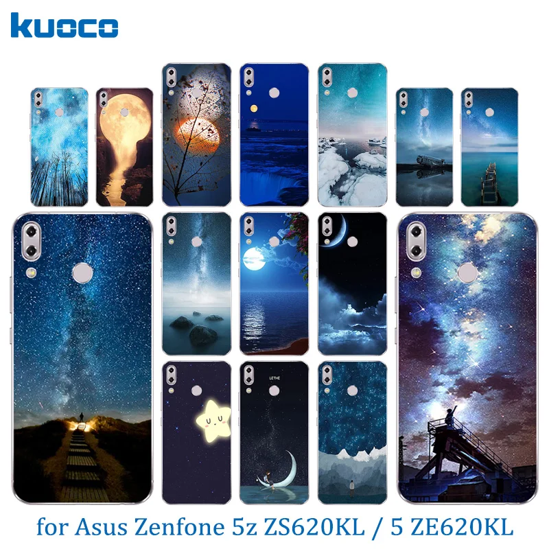 6 2 дюйма для Asus Zenfone 5z ZS620KL/5 ZE620KL роскошный чехол с узором ночного неба Прозрачный