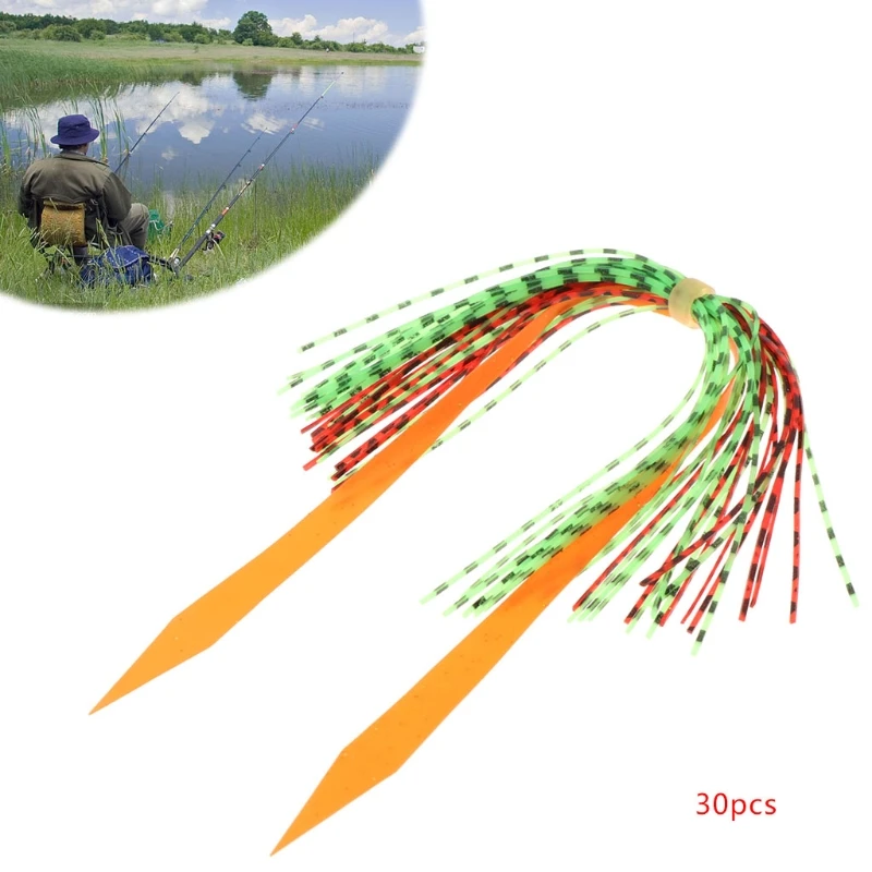 

1 Set Fishing Skirts Silicone PVC Band Rubber Jig Squid Lure Spinner Bait Thread