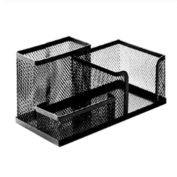 

New Multi-function Office Supplies Desk Organizer Mesh Collection Pen Holder With Drawer Office School Desk Stationery Organizer