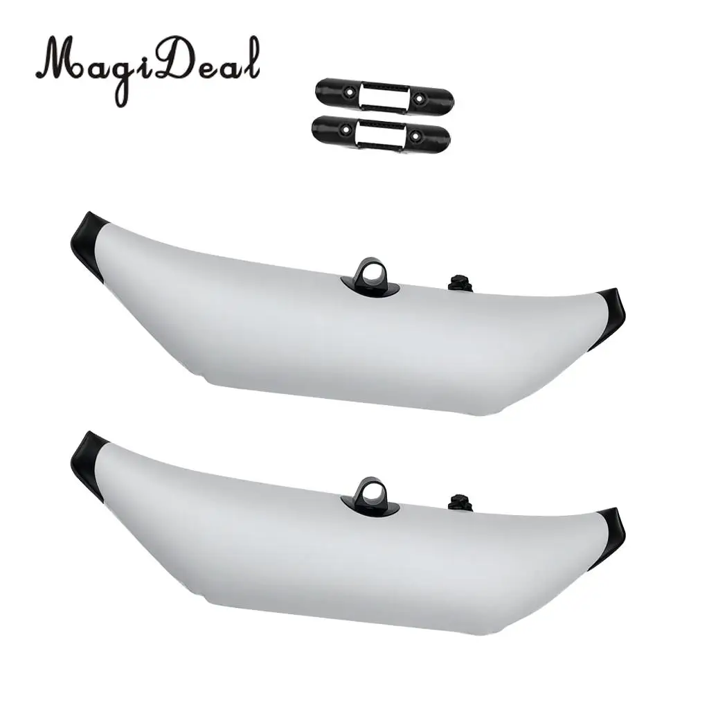 MagiDeal Kayak Canoe 2 Inflatable Outrigger Stabilizer with 2 Paddle Clip Rod Holder