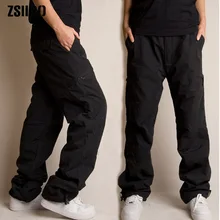 ZSIIBO/высококачественные зимние теплые мужские толстые брюки двухслойная Военная, Армейская, камуфляжная, тактическая хлопковая брюки для мужчин WGCK09