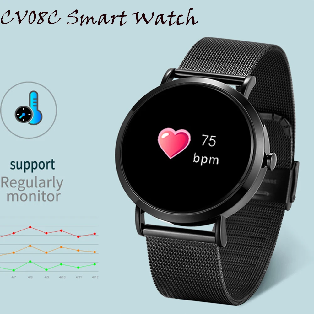 

Timethinker CV08C Smart Watch Hombre Men Women Smartwatch Blood Pressure Heart Rate Monitor Whatsapp Facebook Fitness Tracker