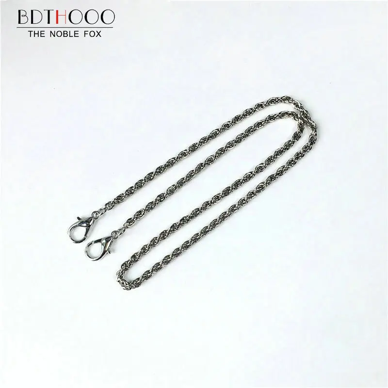 

BDTHOOO 20pcs/lot 60cm Metal Chain Handle with Buckle for Handbag Purse DIY Handles Clasps Shoulder Straps Bag Parts Accessories