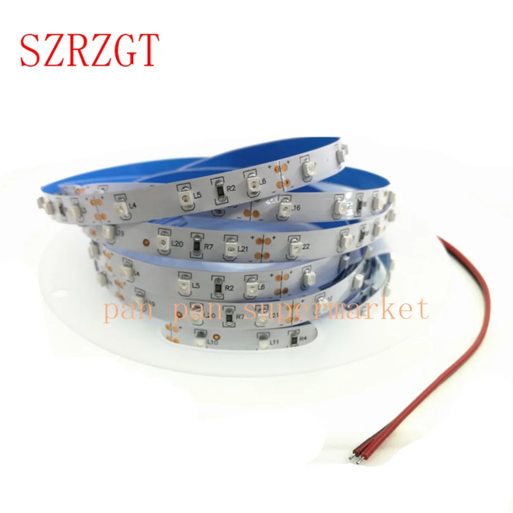 1-5 м 12 в УФ ультрафиолет 395-405nm светодиодные полосы света 3528 SMD 60led/M нет-водостойкая/водостойкая лента лампа черный/белый pcb