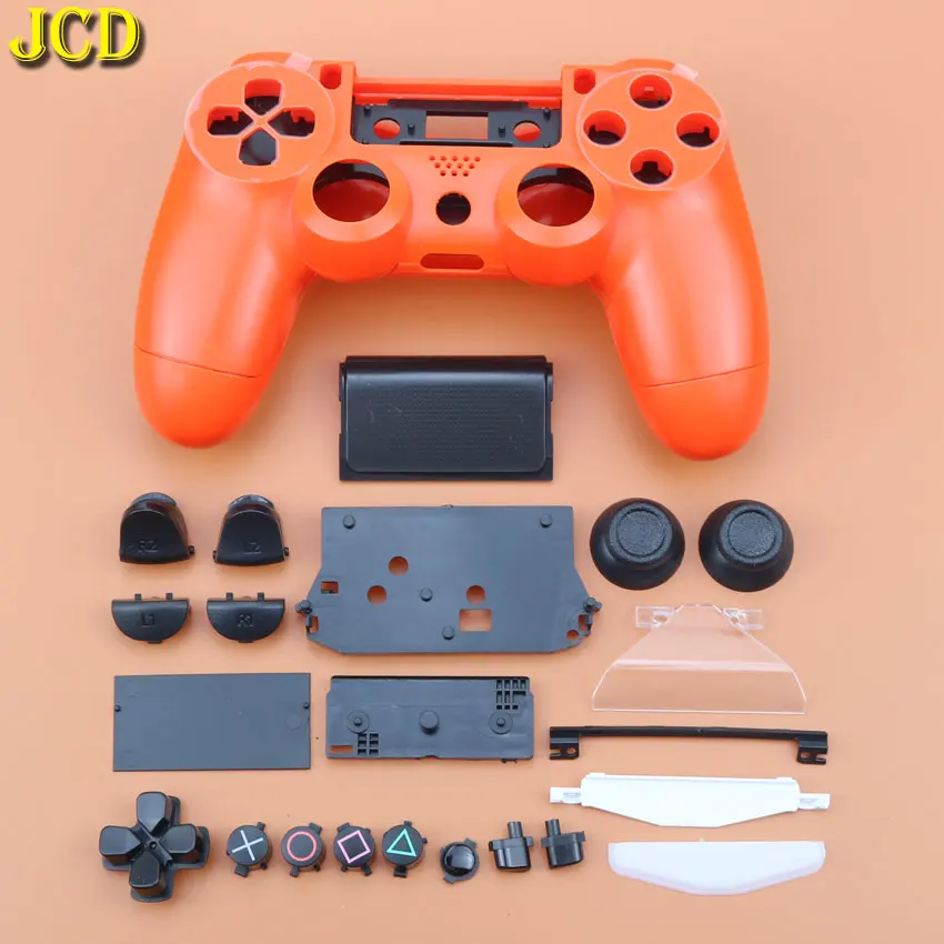 JCD Геймпад контроллер полный корпус и кнопки мод комплект для DualShock playstation 4 PS4 контроллер ручка Корпус чехол Крышка - Цвет: Orange