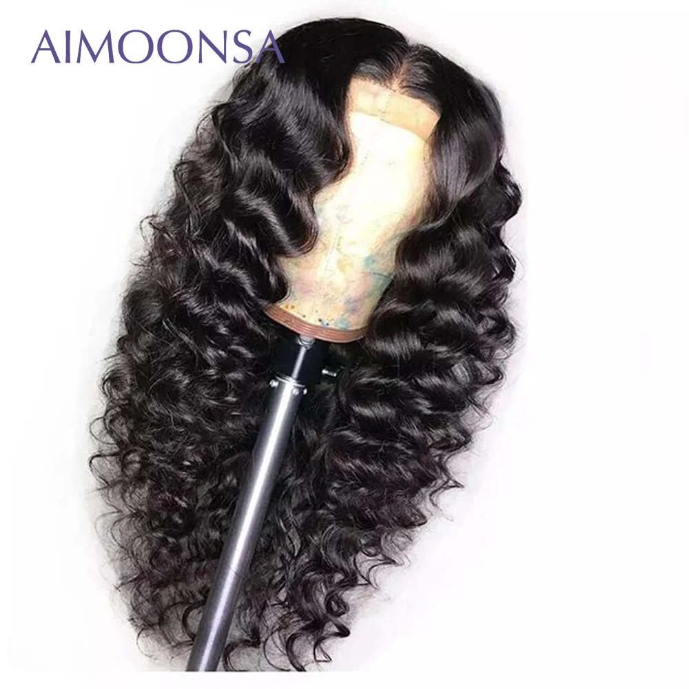 Loose Wave Wig Glueless Full Lace Wigs 180 Density Black Wig For Women Human Hair With Baby Hair Natural Wig Remy Hair Aimoonsa Loose Wave Wig Glueless Full Lace Wigs 180 Density Black Wig For Women Human Hair With Baby Hair Natural Wig Remy Hair Aimoonsa