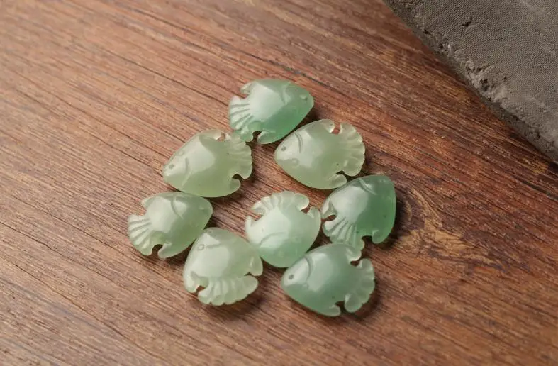 

1PC Natural A the small fish kiss fish of dongling jade deserve to act the role of buddhist bead bracelet bead pendant(1PC)