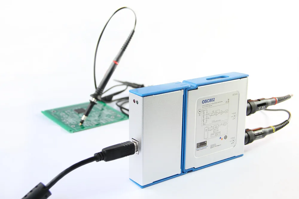 2 канальный USB ПК виртуальный цифровой осциллограф 25 МГц 50 полоса пропускания 80