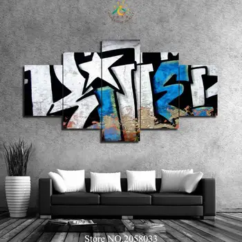 

3-4-5 Pieces Graffiti Pictures Wall Art HD Painting Pictures For Living Room Printed Canvas Wall Decoration for Wall Art