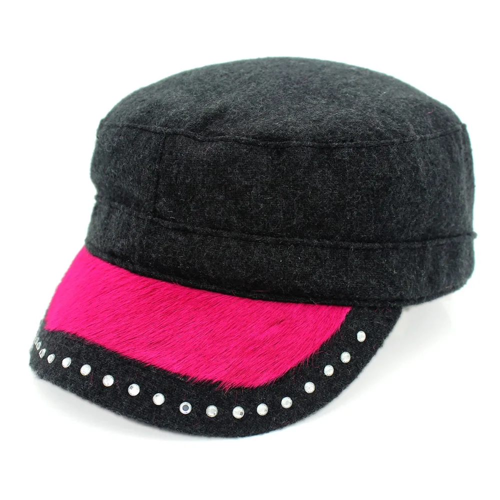 

2017 Brand Chiffon horse hawk tattoo hair flat cap new element tide section flat cap Sun Hat Gorras 5 Panel Four seasons common