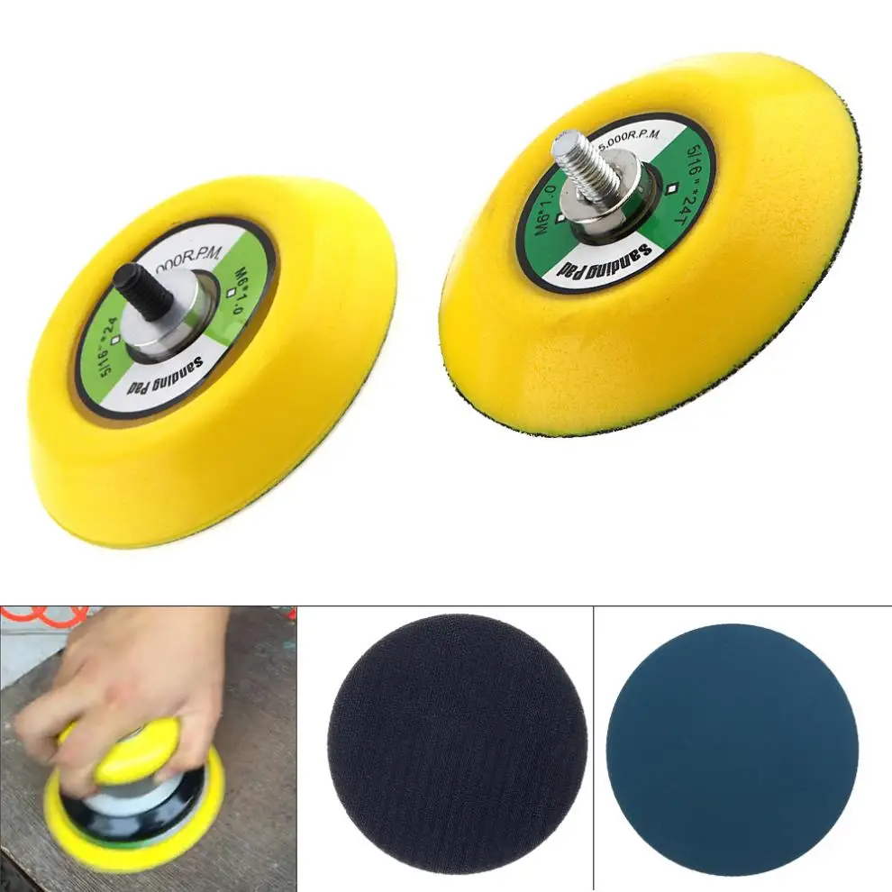 

3 Inch 12000RPM Dual Action Random Orbital Sanding Pad with Hairy & Smooth Surface for Pneumatic Sanders / Air Polishers