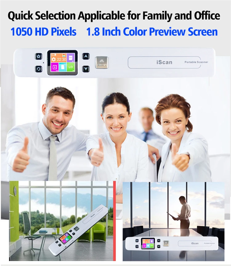 best document scanner Milestone Wifi Photo Document Scanner  Wireless Fine Resolution 1050DPI Portable Scanner Connected JPG/PDF File Format  Handheld android scanner