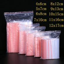 Plastic Bags Shoe-Bag Reclosable Zip-Lock Poly Small Thickness-0.05mm 100pcs/Pack