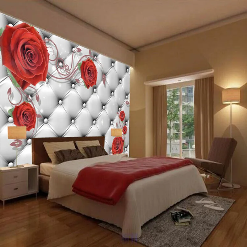 Soft Red Rose Wallpaper Hd 3d Stereo Tv Background Wallpaper Bedroom Wall Mural Seamless Self Adhesive Film Tv Background Wallpaper Tv Backgroundroses Wallpaper Aliexpress