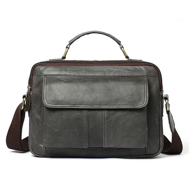 رجل حقيبة جلدية حقيقية أزياء الرجل حقيبة ساعي حقائب كمبيوتر محمول الذكور الأعمال الكتف Crossbody أكياس للرجال حمل