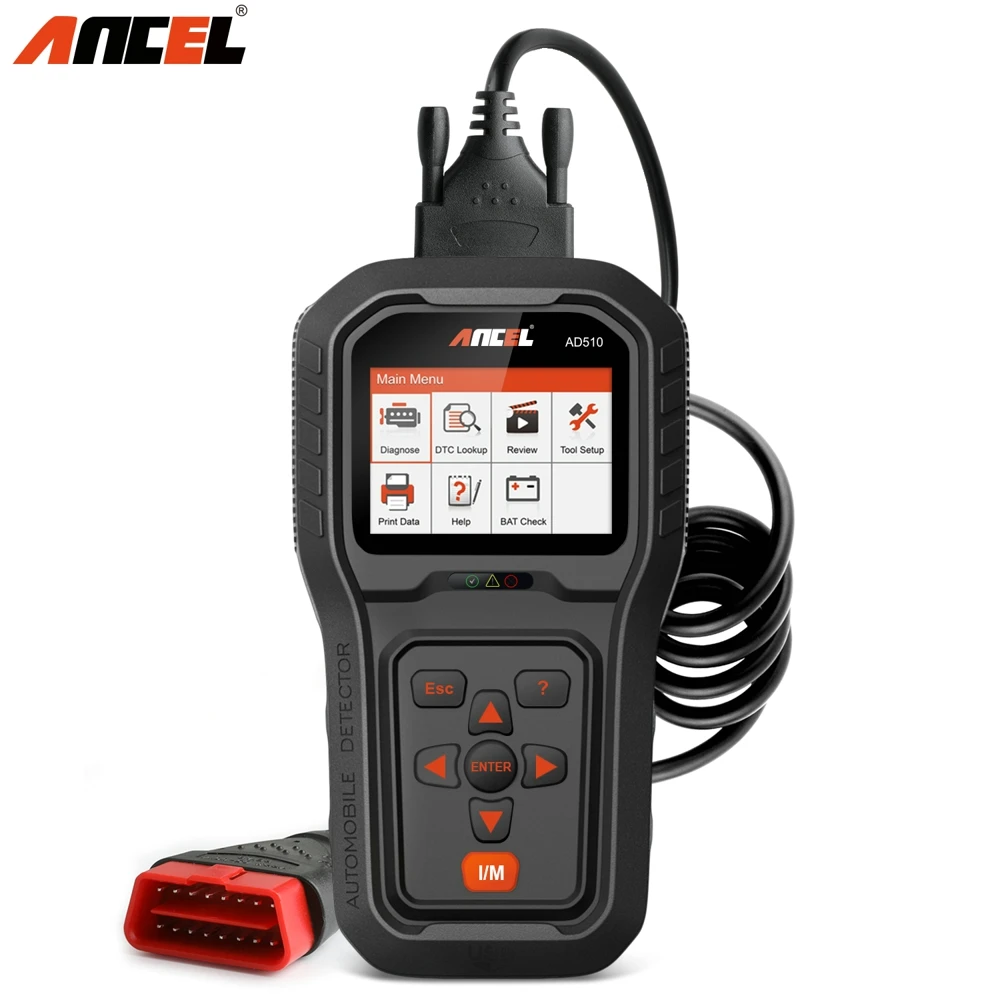

Ancel AD510 Pro Auto Car ODB2 OBD2 Scanner Diagnostic Tool Universal Engine Code Reader Read Clear DTCs OBD 2 Diagnostic Scanner