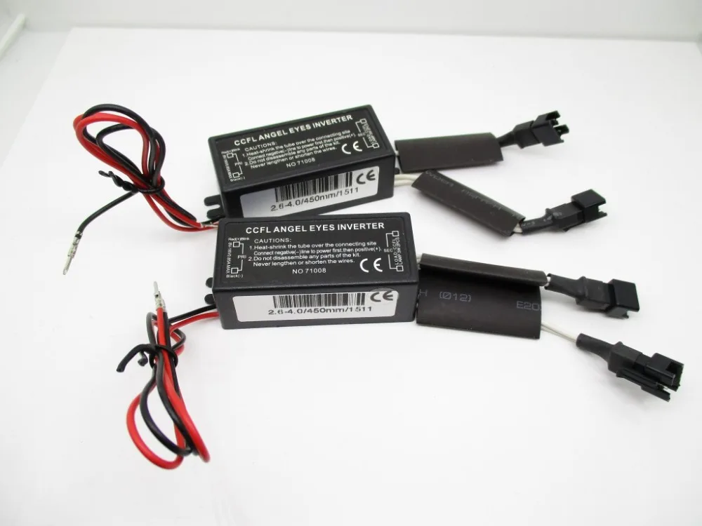 2pcs Ccfl Inverter Ballasts With 2 Female Sockets For Ccfl Angel Eyes Light Halo Ring For All Motorcycle All Cars 12v Projector Lens Accessories Aliexpress