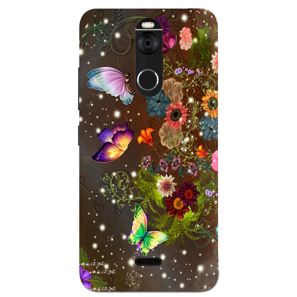 Роскошный чехол с изображением цветка лотоса для Fly FS520 Selfie 1 крышка с флорой шаблон сумка цветочный чехол для телефона s корпус оболочка - Цвет: B0
