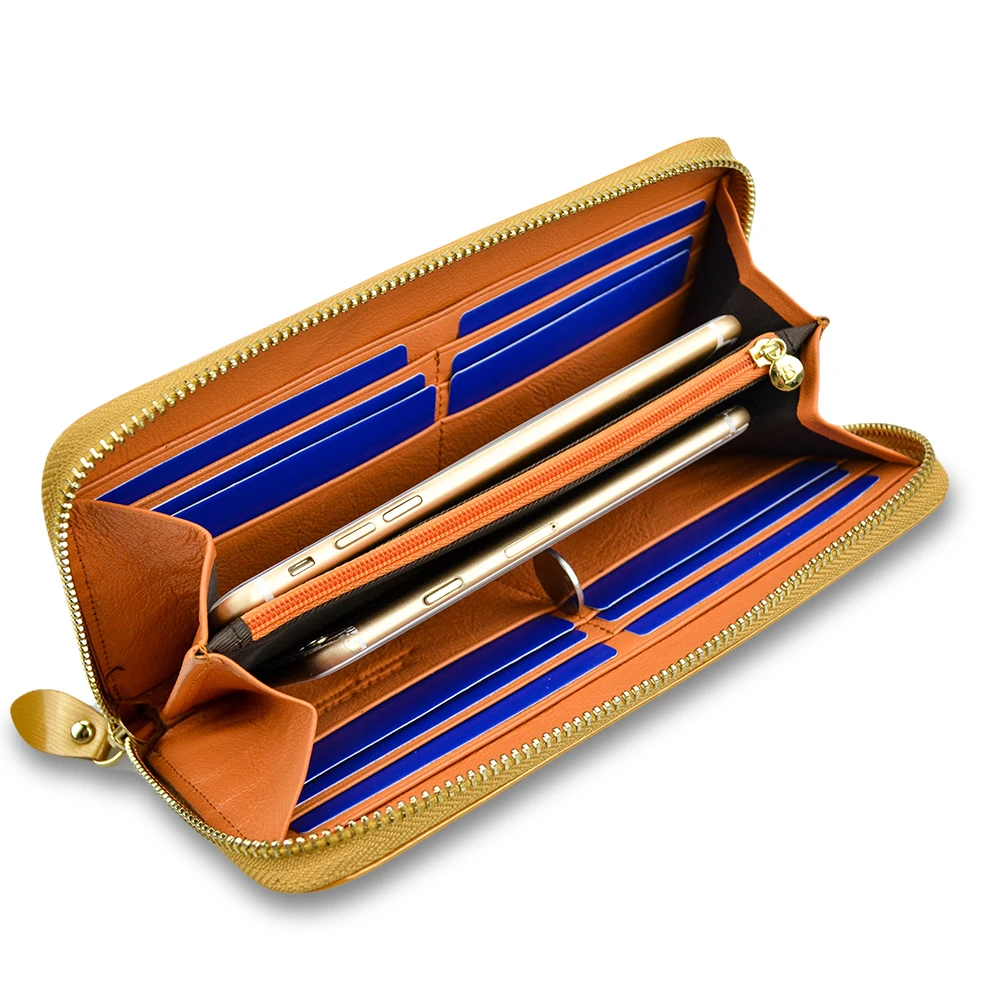 100% натуральная кожа кошелек на молнии Женский известный бренд Beth Cat дизайнерские