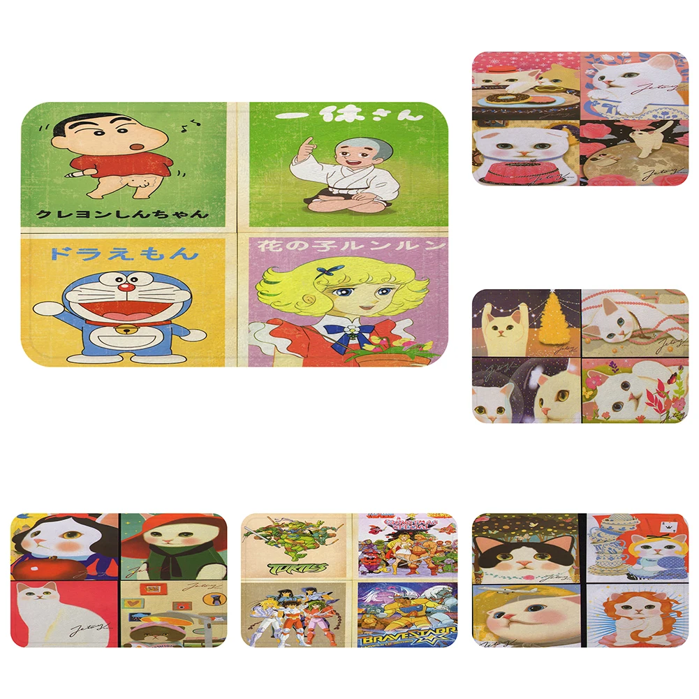 Us 8 81 Vintage Japanese Cartoon Anime Cool Mat Bath Carpet Decorative Anti Slip Mats Room Car Floor Bar Rugs Door Home Decor Gift In Mat From Home
