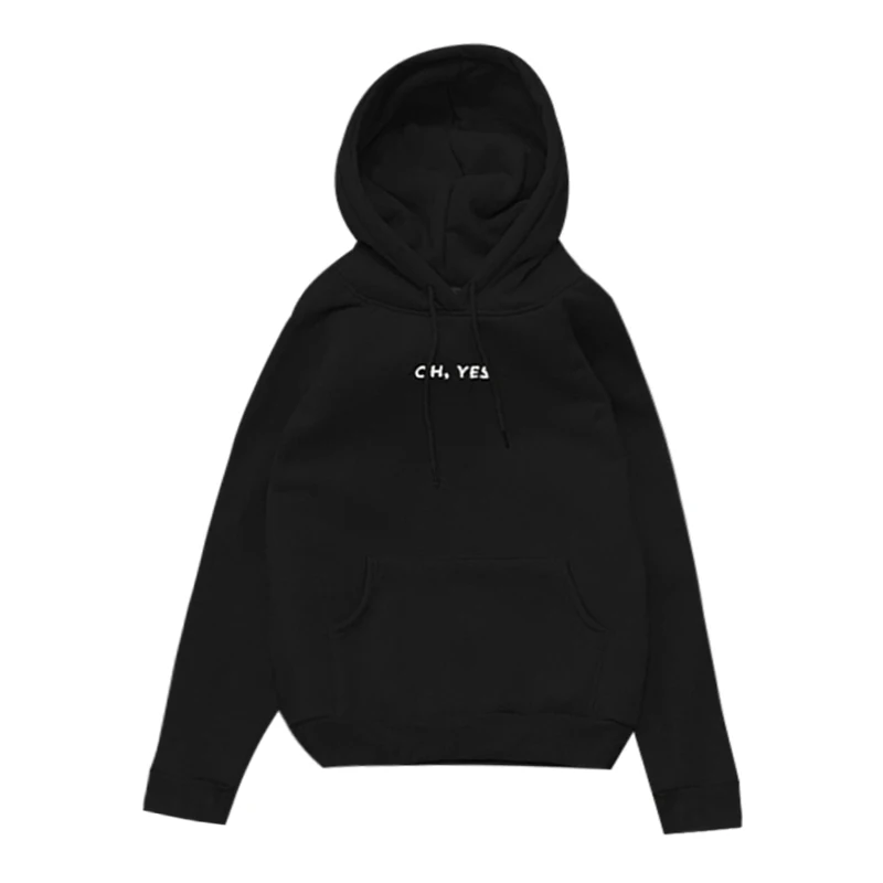 Зима Harajuku Ах, да с принтом букв с капюшоном meleton Для женщин с длинным рукавом hoodeis кофты Свободный пуловер женский спортивный костюм