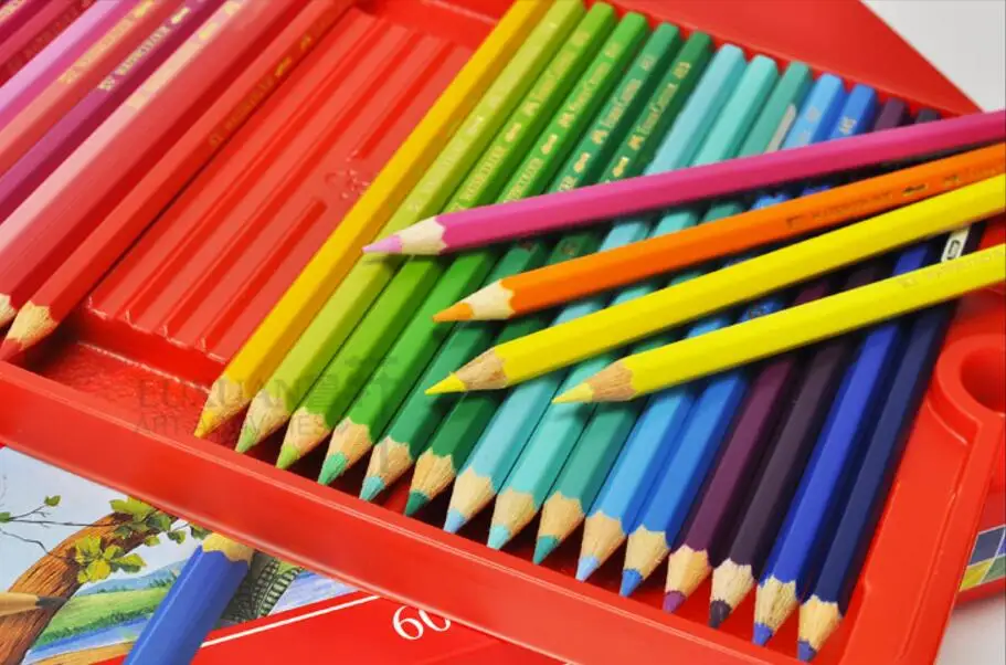 Новое поступление Высокое качество 36 цветов водорастворимый Набор цветных карандашей специально для aritist