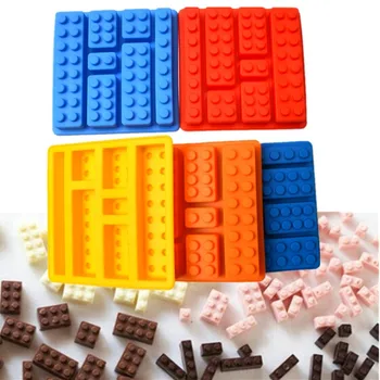

1PCS Lego type Shape Muffin Sweet Candy Jelly fondant Cake chocolate Mold Silicone tool Baking Free Shipping
