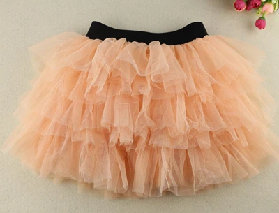 Новое поступление, цветные юбки-пачки для девочек, детская модная танцевальная юбка, Детские вечерние юбки-американки для девочек - Цвет: 07 Champagne