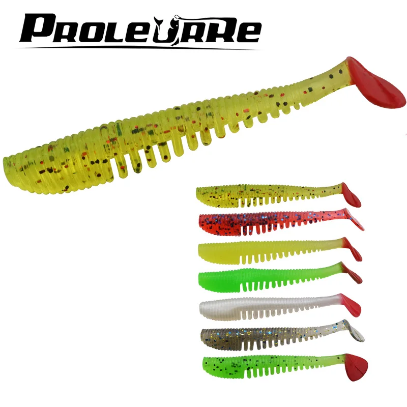 Proleurre 8 см 2,5 г 10 шт. рыболовные приманки, наживки Easy Shiner Swimbaits Мягкая силиконовая приманка двойной цвет Искусственный Карп Мягкая приманка