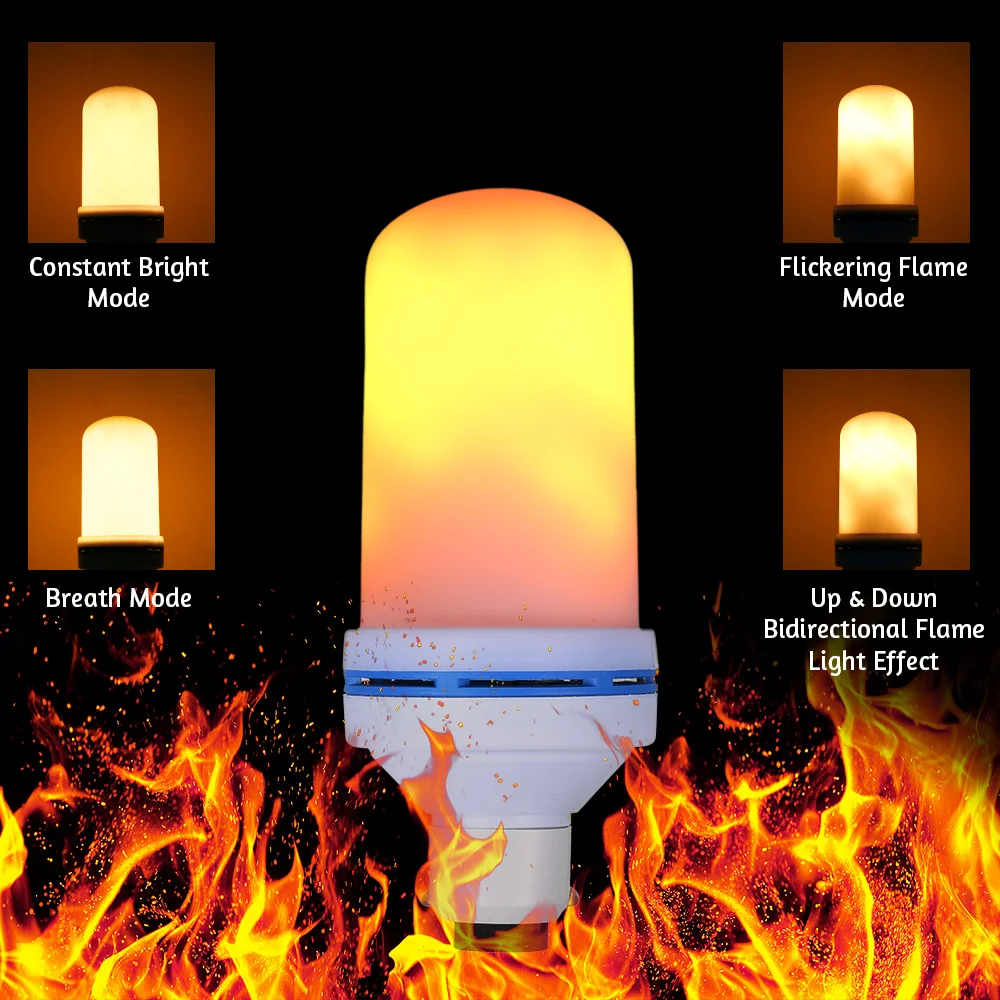 Buy 750lm Flame Flickering Effect Fire Light Bulb