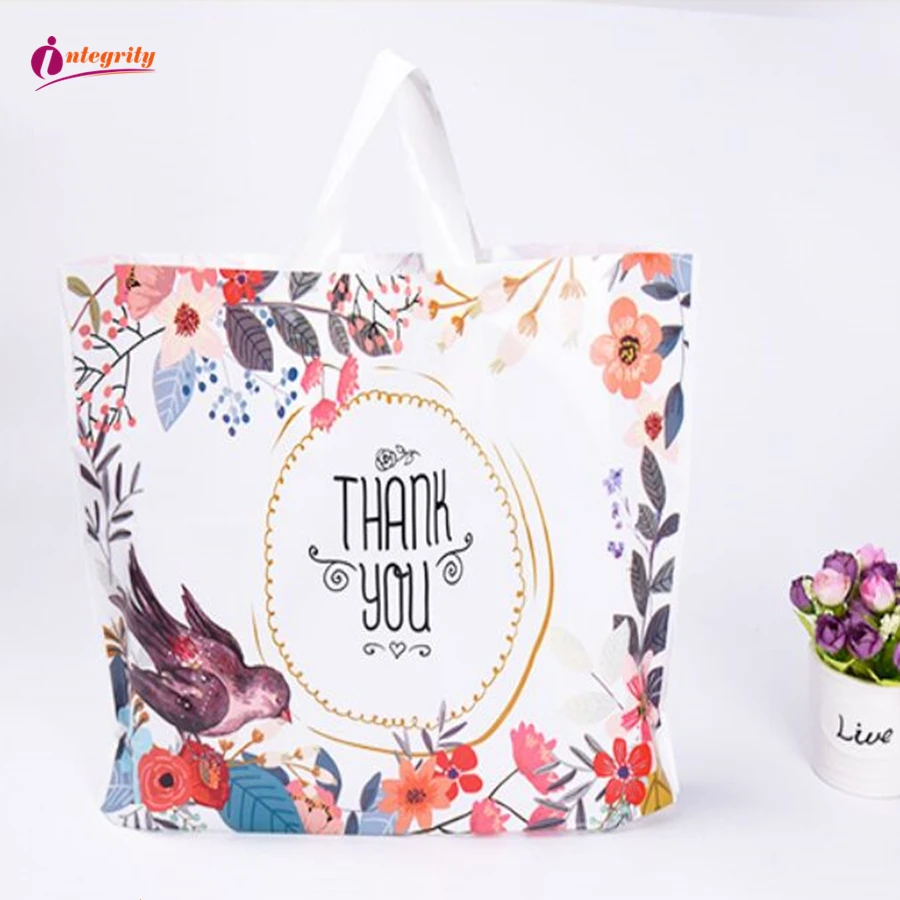 

INTEGRITY 10PCS Thank You Gift Bag Plastic Shopping Bag Party Favor Bag