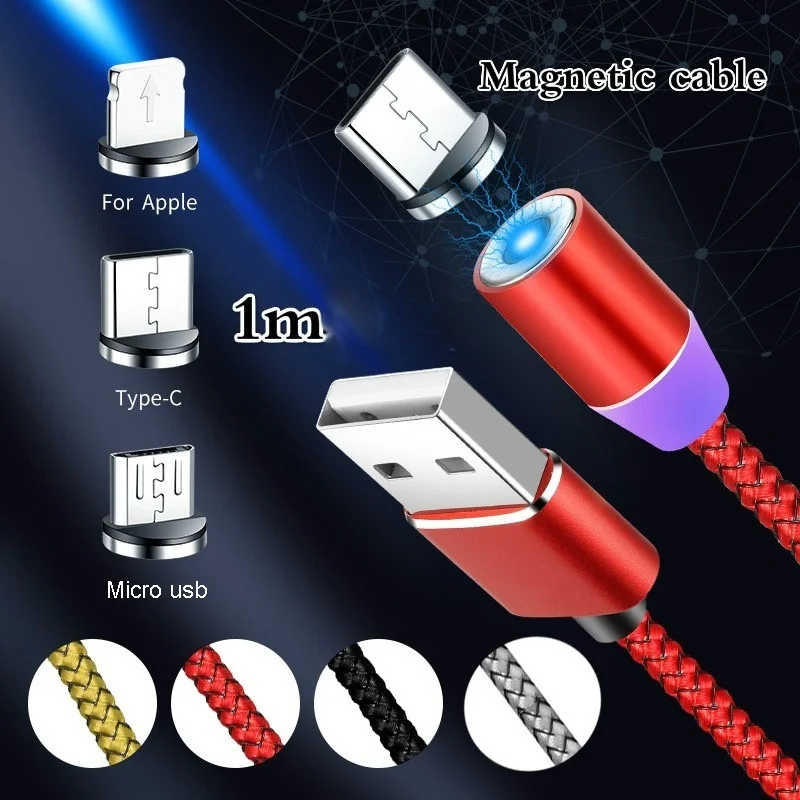 Магнитный Кабель Micro USB кабель Type C функцией быстрой зарядки магнит зарядное