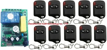 

AC 220V 2 Channel Wireless Remote Control Switch 1 pcs receiver + 10 pcs cat's eye transmitter & Smart home + Simple operation