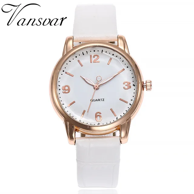 Vansvar Women Bamboo Grain Wristwatches Luxury Fashion Casual Quartz Leather Str Vansvar Women Bamboo Grain Wristwatches Luxury Fashion Casual Quartz Leather Str