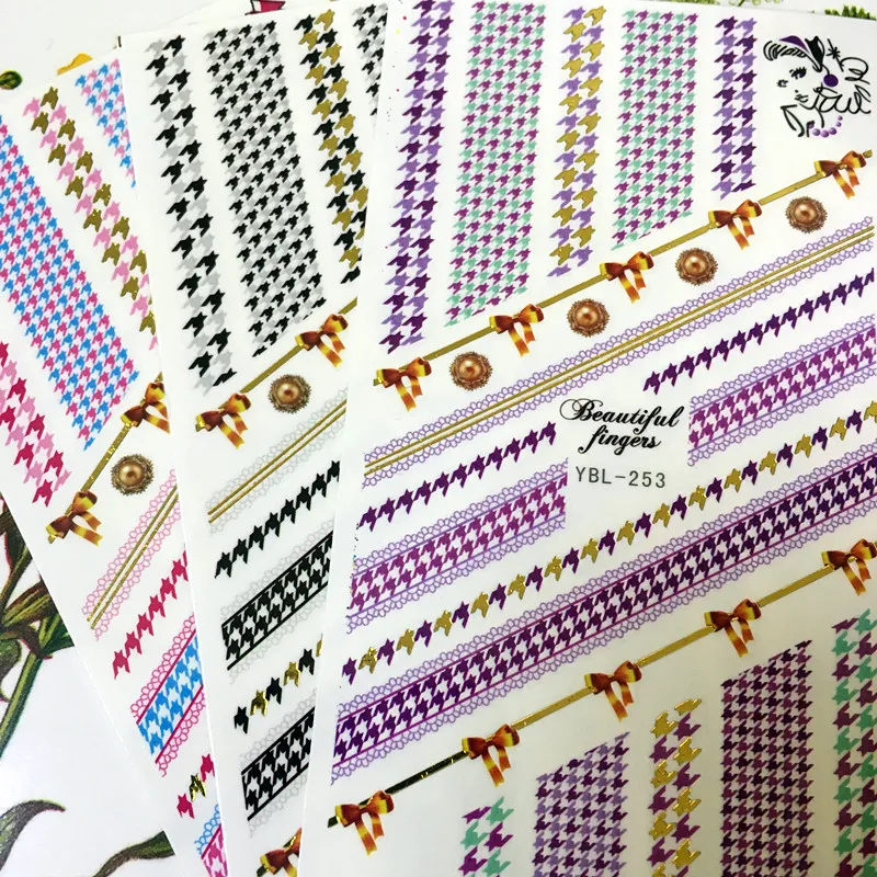 

Newest Fashion series export Japan lace designs wa3D nail art sticker nail decal stamping
