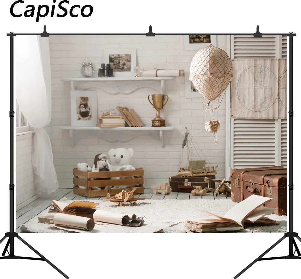 

Capisco Photography Background Newborn Baby Room Toy Traveling Case Computer Print Children Backdrops for Photo Studio
