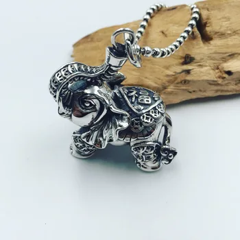 

S925 pure authentic retro "elephant intime Silver Pendant pendant chain like silver Fu sweater