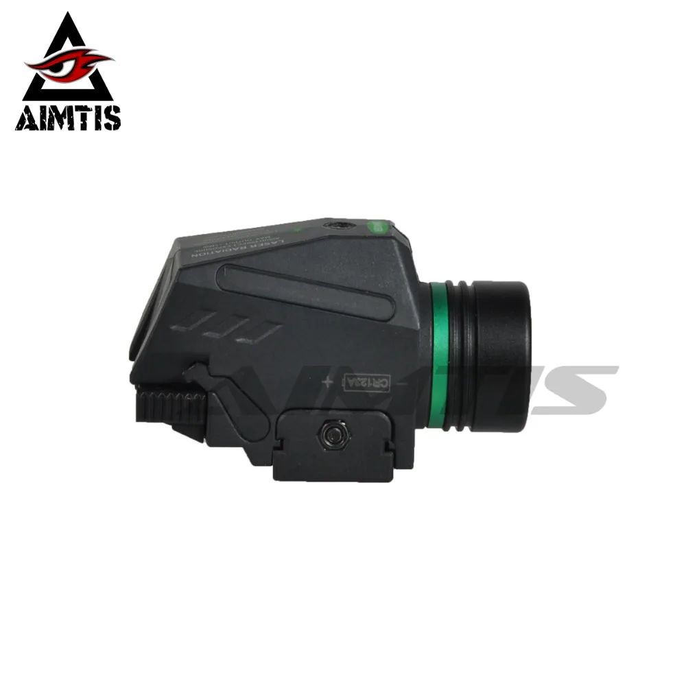 AIMTIS тактический светодиодный светильник-вспышка зеленый/красный лазерный прицел для 20 мм рельсовый мини-пистолет Glock светильник lanterna страйкбол светильник