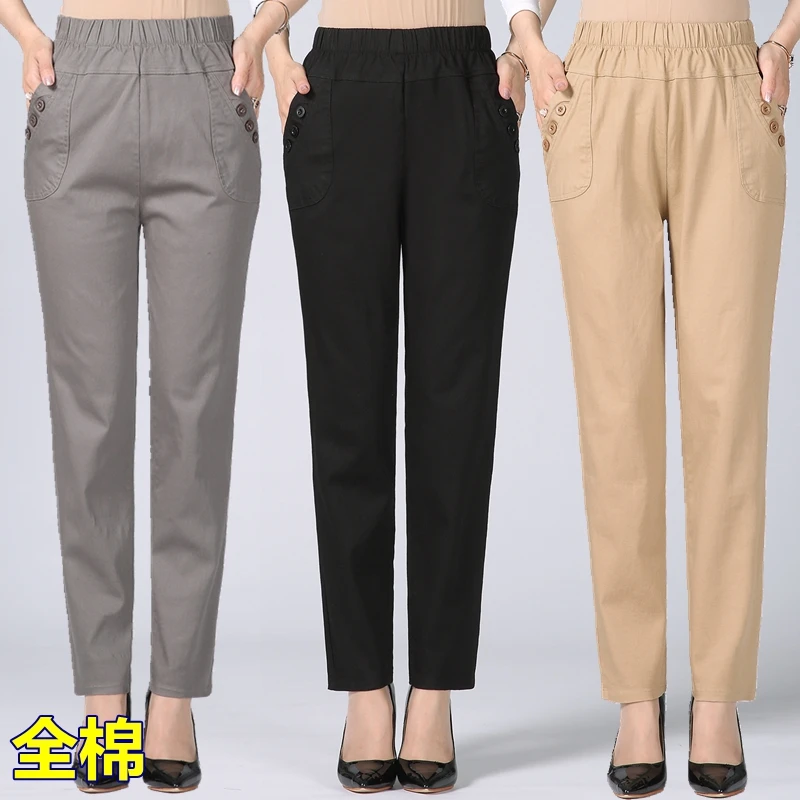 Ladies Cotton Linen Casual Long Pants Womens Wide Leg Loose Trousers Plus  Size # | eBay