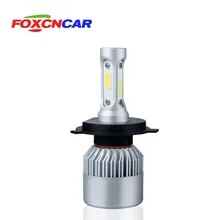 Foxcncar 1 шт. H7 светодиодный H4 H11 H8 H1 H27 880 HB4 H1 H3 HB3 12V 24V для автомобильных фар 72 Вт 8000LM стайлинга автомобилей 6500K светодиодный помощи при парковке