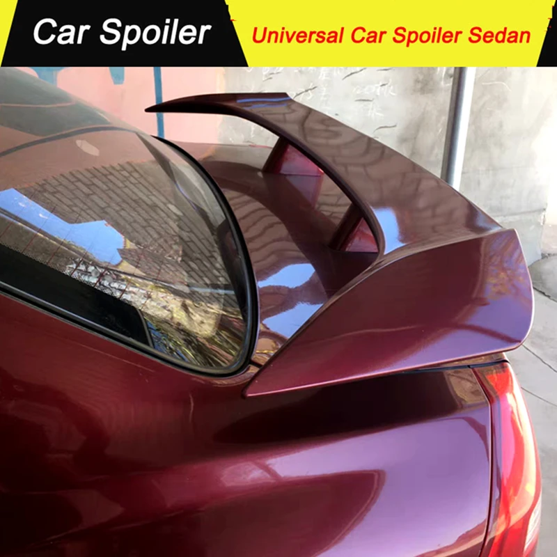 

Fit For All Car Model Sedan Universial Spoiler ABS Material Primer Color tail wing decoration Rear trunk Spoiler For Mazda 3