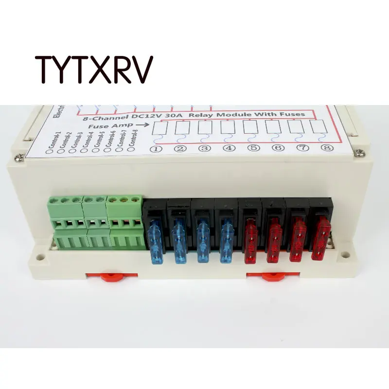 TYTXRV 8 канальный DC 12 В 30 А релейный модуль с предохранителями патент караван