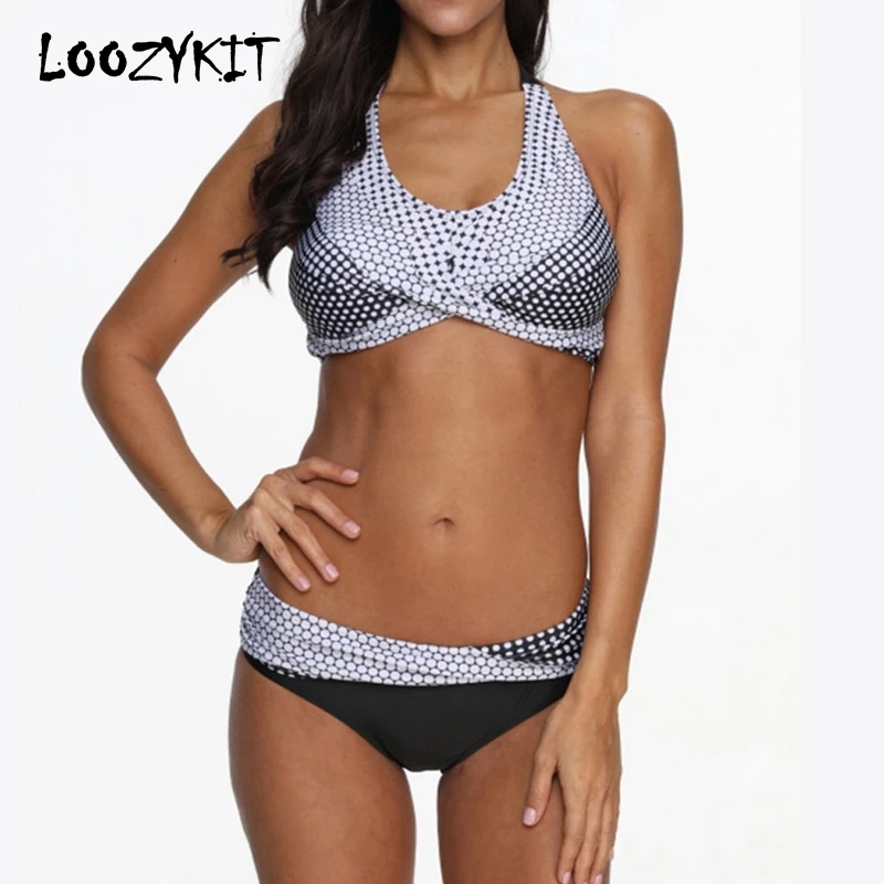 

Loozykit Women Sexy Swimsuits 2019 Brazilian Slimming Bikini Set Big Size 5XL Swimwear Bathing Suit For Female Beach Costume