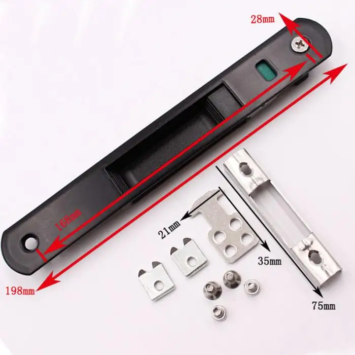 1 Pcs Sliding Glass Door Window Handle Lock Hook Style Flush Mount Zinc Alloy MDJ998